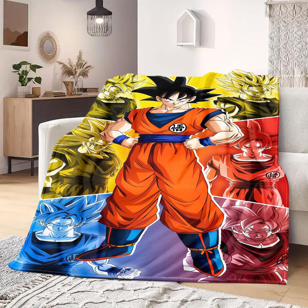 Son Goku Print Blanket Warm Comfortable Flannel Blanket Suitable for Bedrooms,Sofas, Beds,Chairs,Travel -QIAO131