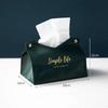 Modern Leather Tissue Case Large Storage Container Napkin Holder Paper Towel Box Car Tissue Box Home Living Room Decoration