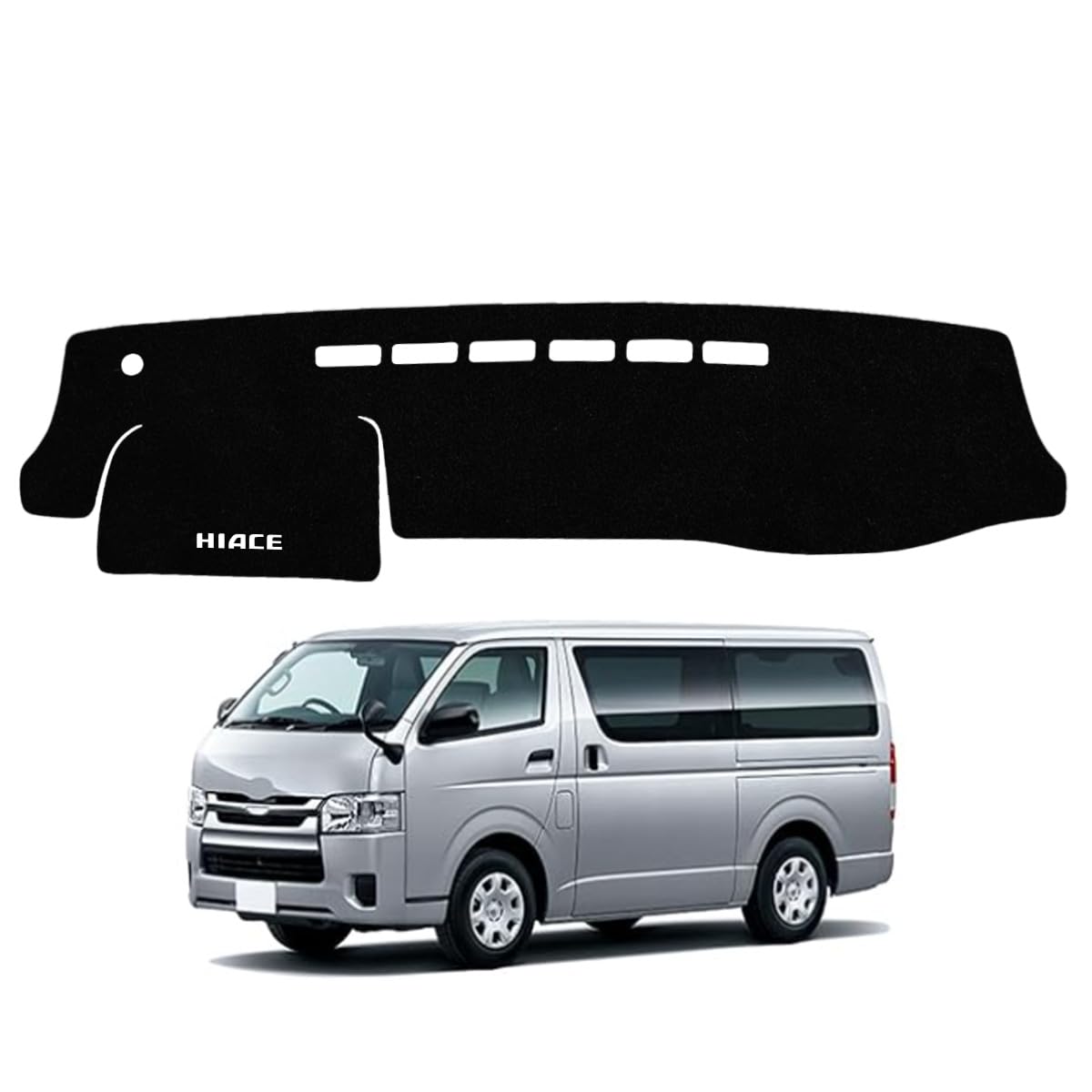 

ZdeduoCar Dashboard Mat for Toyota Hiace 200 Custom Designed with UV Reduces and Easy Installation for Interior Protection Series, Protection,