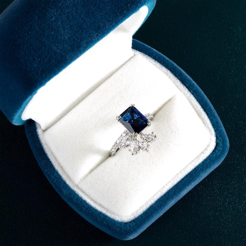 Bella Box Zircon Bridal Wedding Ceremony Party Finger Ring Dazzling Silver Color Delicate Women Rings Fashion Jewelry