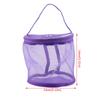 Portable Storage Bag Cylinder Mesh Wool Yarn Convenient Exquisite Container Handbag (Purple)