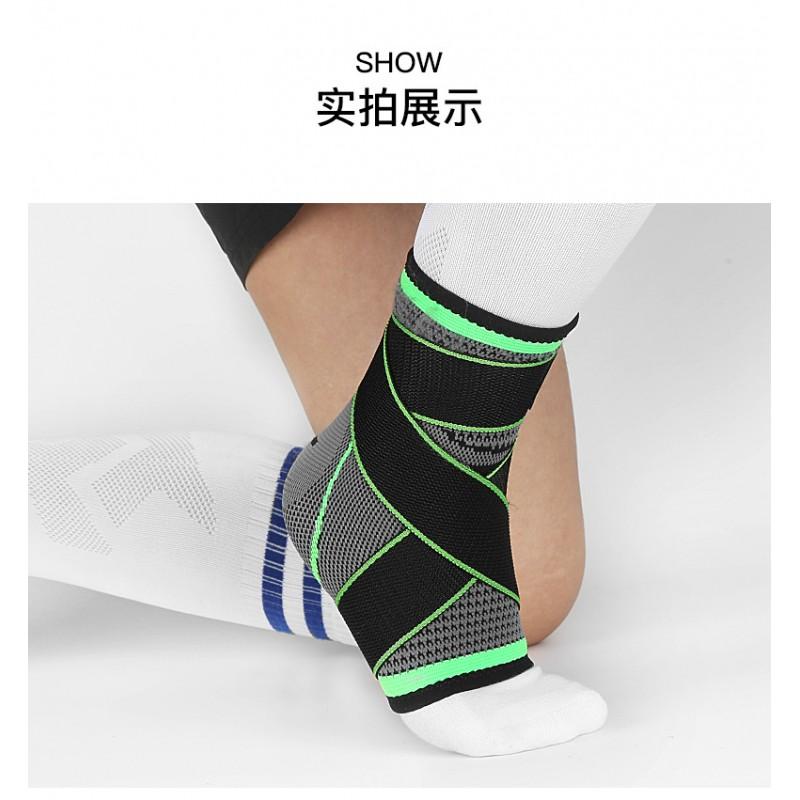 Ankle Support Brace Running Basketball Training Anti-Sprain Compression Wrap Breathable Spandex Sleeve Adults