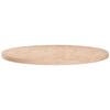342903 vidaXL Round Table Top Ø60x2.5 Cm Solid Untreated Oak Wood