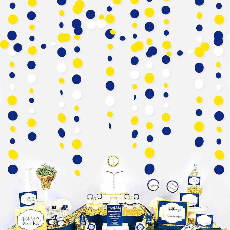 New Paper Circle Garland Banner Round Dots Colorful Colorful Dot Garland Hanging Party Garland Wedding Decorations