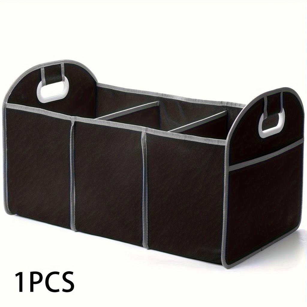 Car Versatile Canvas Car Trunk Organizer Foldable Storage Box for Vehicle Essentials Waterproof Durable Design for SUV Trucks