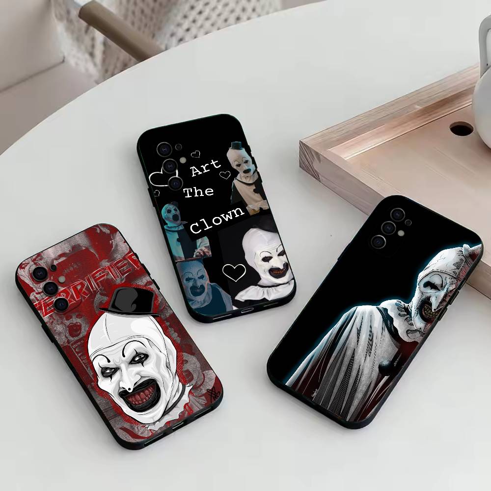 Gothic-Terrifier-Art the Clown Phone Case Black Silicone Soft For Samsung S25,S24,S21,S22,S23,S30,Ultra,S20,Plus,Fe,Lite