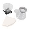 Pour Over Coffee Maker 600ML Glass Coffee Dripper Pot with Filter Cup and Paper for Home Shop