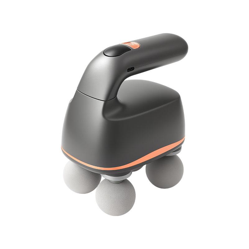 Новый многофункциональный мышечный массажер-пистолет с четырьмя головками для домашнего использования Fascia Gun чёрный