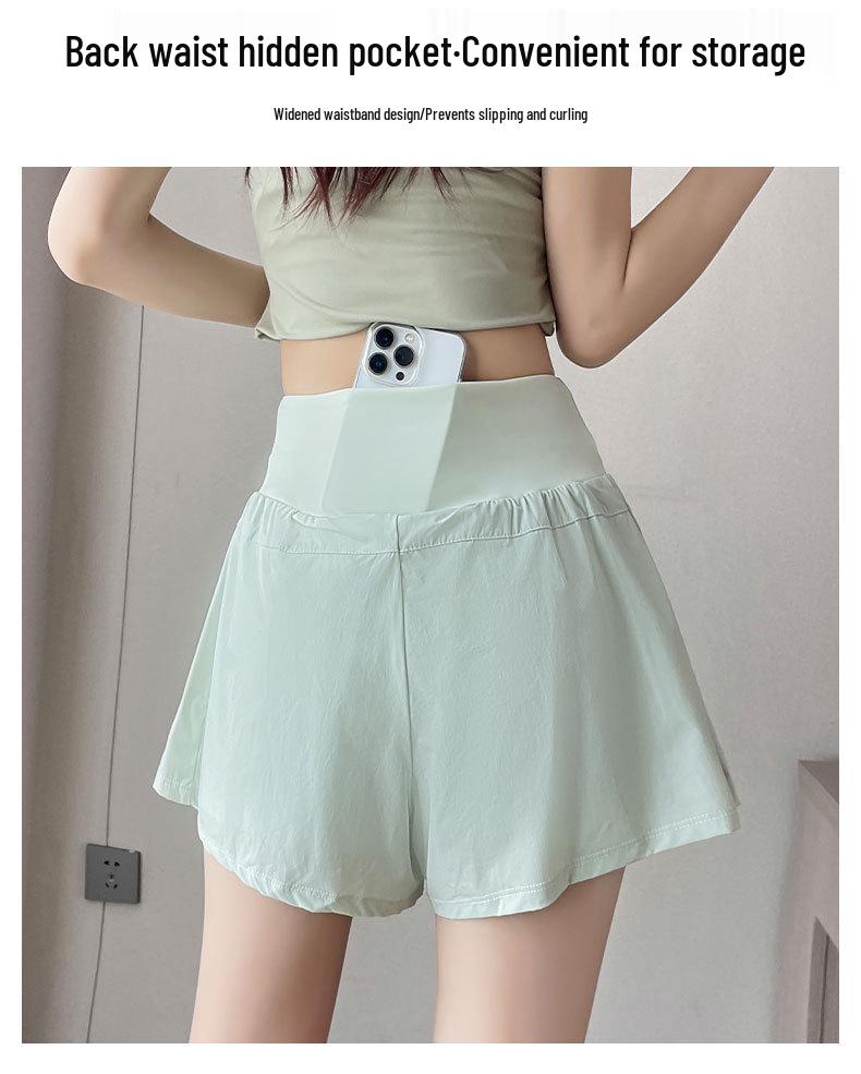 Women's Summer 2025 Quick-Dry Sports Suit: Fashionable Gym & Yoga Outfit with Anti-Exposure Shorts for Morning Runs.