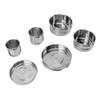 6PCS Portable Cookware Set Rapid Heating 304 Stainless Steel Efficient Easy To Clean