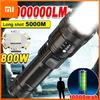 Xiaomi Super Jasna Latarka LED Ładowana przez USB Latarki z Taktycznym Zoomem Reflektor o Wysokiej Mocy Zewnętrzna Latarka Kempingowa do Wędkowania