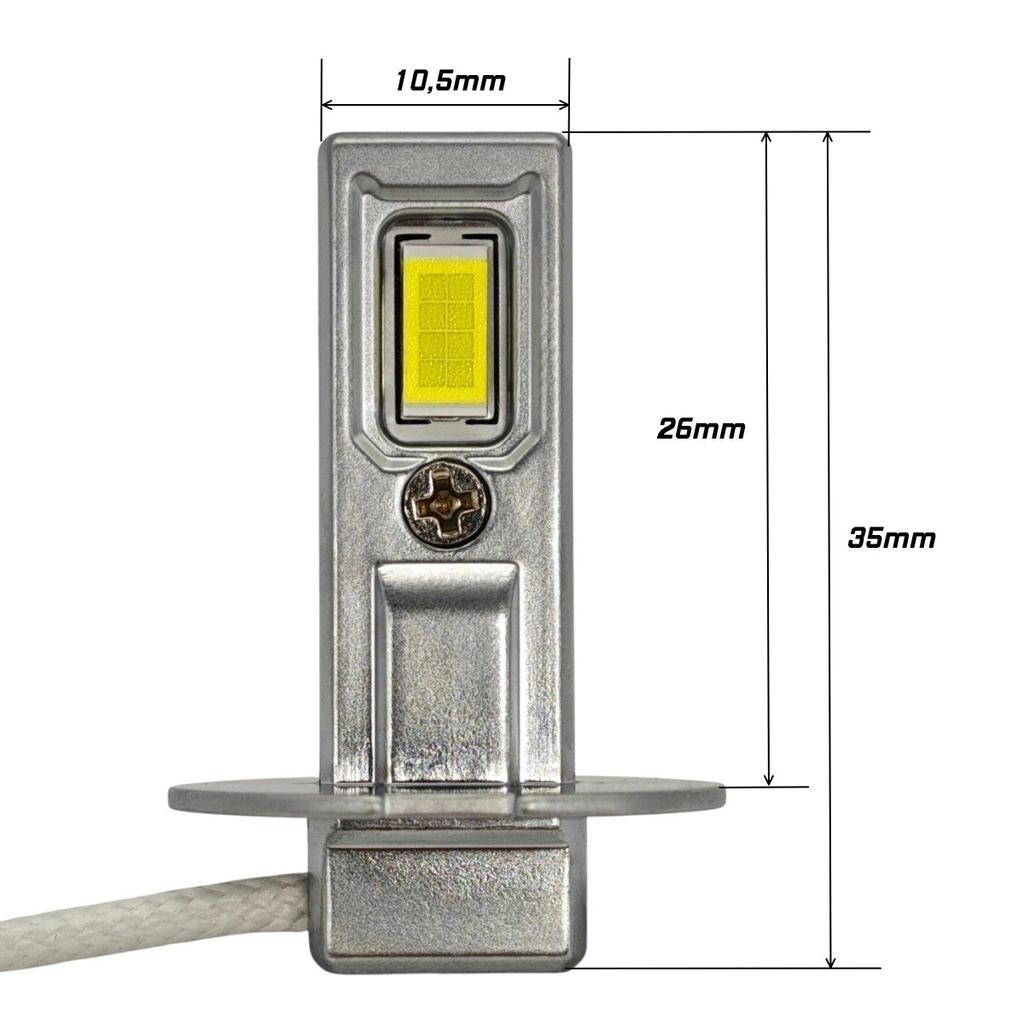 2 piezas H3 LED bombilla 9V-16V CANBUS 4000lm blanca potente