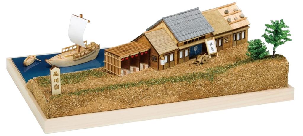 Woody Joe Stations of the Tokaido Wooden Model Assembly Kit Fifty-three Series Shinagawa-shuku (Shinagawa Inn) Non-Scale