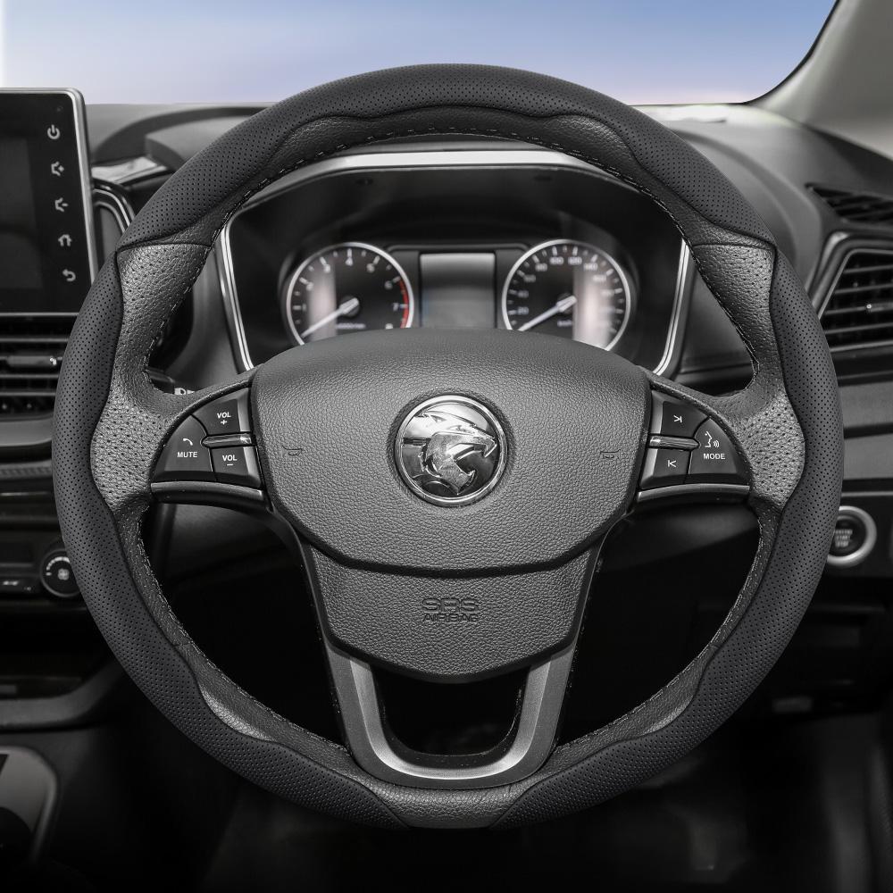 Geeignet für Proton Atmungsaktive Leder-Lenkradabdeckung mit segmentiertem Schnellverschluss-Design, Rutschfest und Langlebig, für Modelle