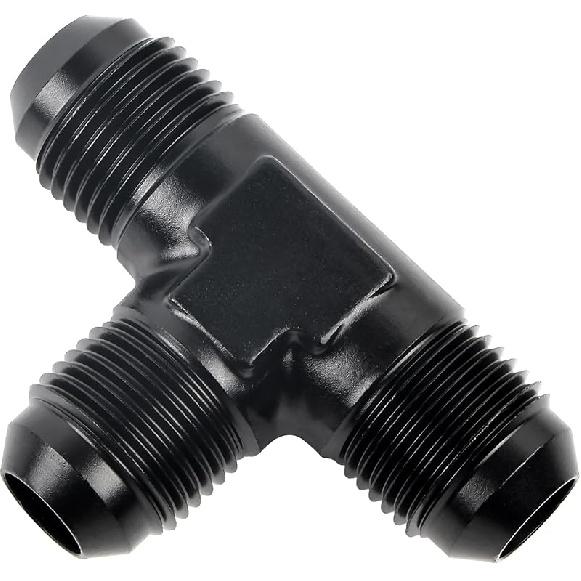 EVIL ENERGY 6AN Male Flare Tee Fitting Adapter T Union Aluminum Black