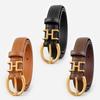 Womens Leather Belt Pin Buckle Thin Fashion Versatile Suits Pants