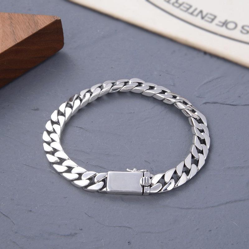 Yuexiang Men's Miami Cuban Link Chain Bracelet - Trendy Fashion with Classic Beads Design