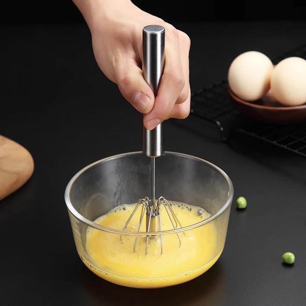 Stainless Steel Manual Egg Beater & Whisk Mixer for Baking