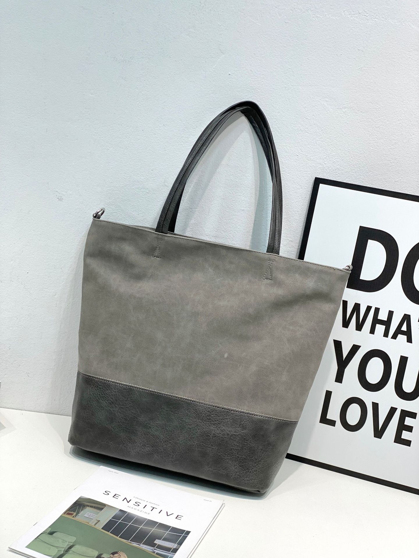 Сумка большой вместимости Женская винтажная большая сумка-тоут 45*18*38 — фото 13