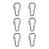 6pcs Spring Snap Hooks Stainless Steel Strong Bearing Capacity Key Chain Link Buckle for Camping 6MM