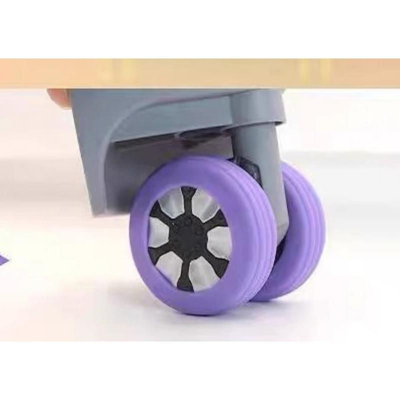 

Защитный чехол для колес багажа, дорожная тележка, резиновый чехол для модернизации, бесшумный чехол для компьютерного кресла, универсальный защитный чехол для колес 2pcs фиолетовый