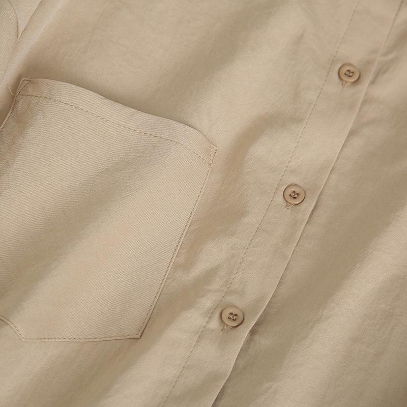 Spring Korean Style White Long Sleeve Slimming Shirt for Plus Size Women