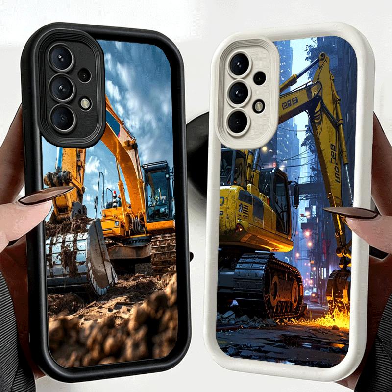 Phone Case for Samsung Galaxy A17 A16 A15 A14 A13 Excavating Machinery Cool A56 A36 A26 A55 A35 A25 A54 A34 A24 A53 A33 A23 A07