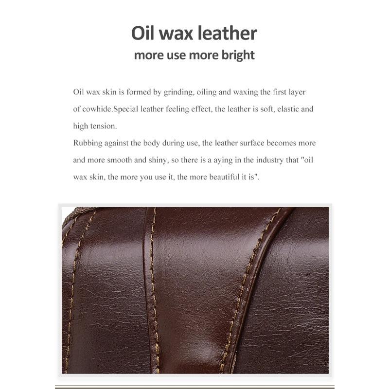 Men's genuine leather small shoulder crossbody phone bag with anti-theft multifunctional buckle