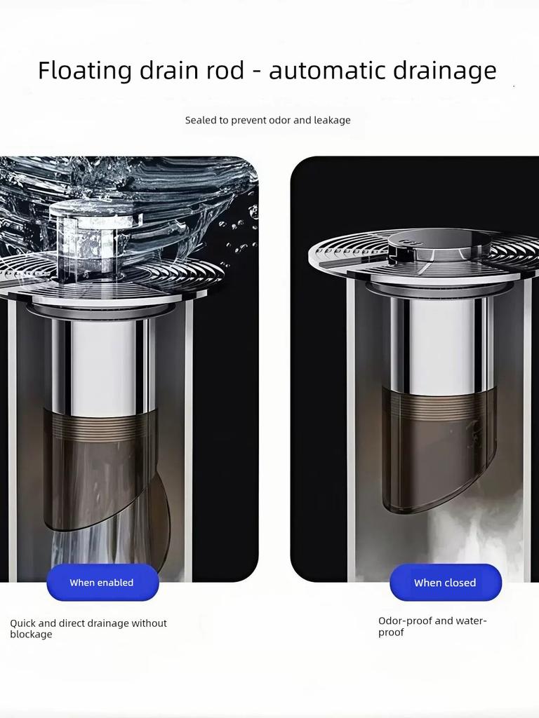 Self-Draining Suspended Floor Drain Core for Bathroom, Anti-Odor Floor Drain, Anti-Backflow Drain Cover, Household Anti-Insect Drain Cover