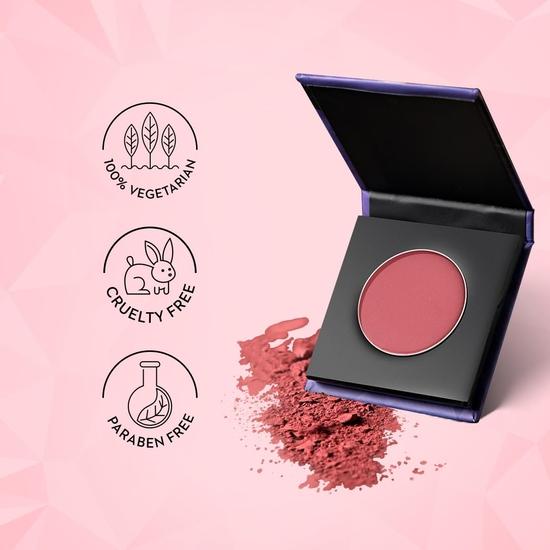 SUGAR Cosmetics Contour De Force Mini Blush for Face | Smooth Texture | Matte & Blendable | Paraben & Cruelty Free | 4gm | Salmon Superstar
