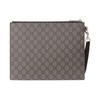 Gucci Logo Zip Clutch Bag Men Clutch Gray Black 768374-FACSM-1249