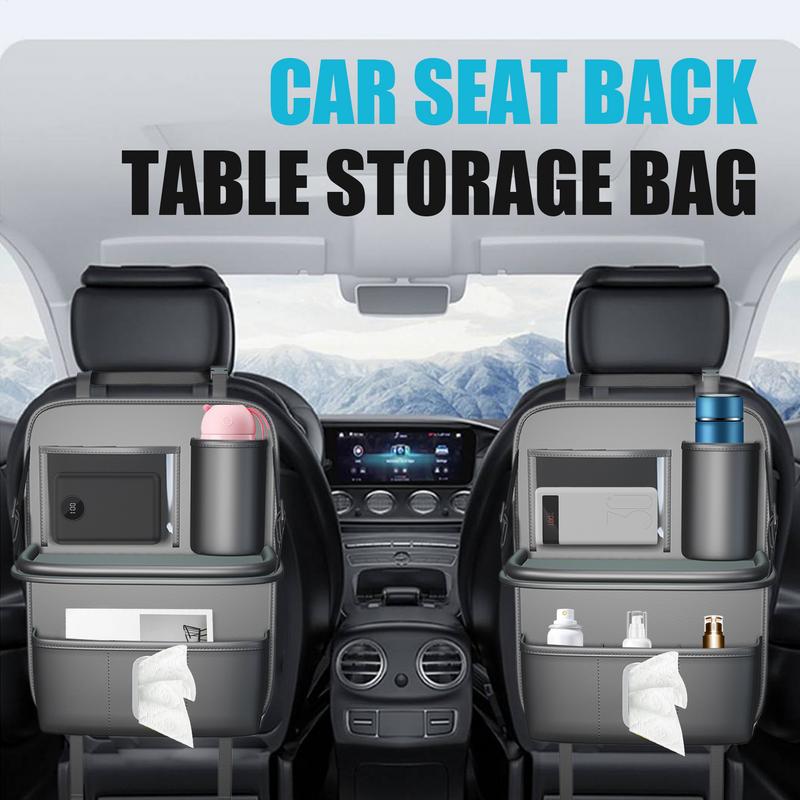 

Backseat Organizer Behind The Seat Organizer for Car Auto Backseat Storage Bag with Foldable Food Tray Protector Kick Mats for China Mainland