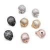 1pc Retro Black Zirconia Charm Skull Beads For DIY Men Jewelry Accessories