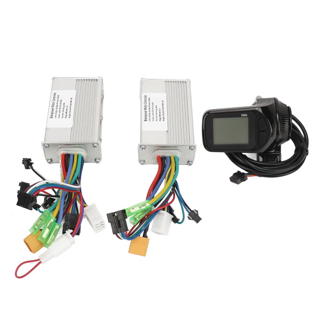Elektrofahrrad Bürstenloser Controller Kit 24V 36V 48V 500W 25A Lithium Batterie Dual Drive Bürstenloser Motor Controller