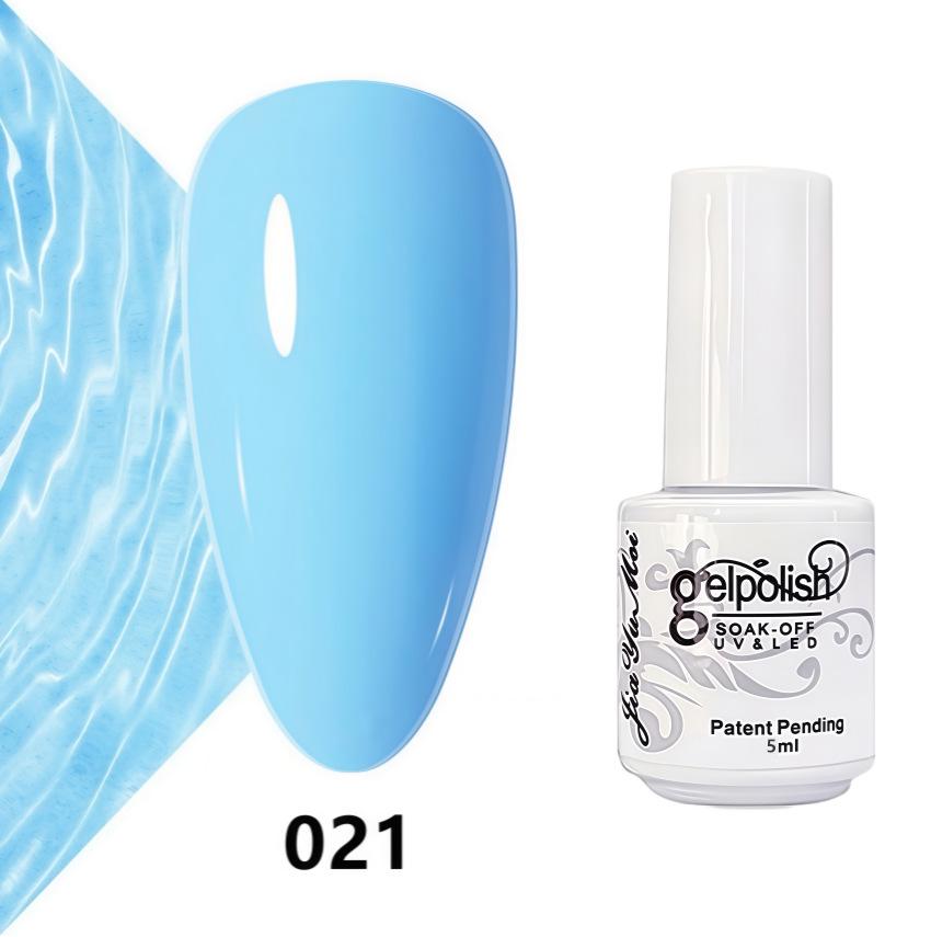 GELPOLISH Nail Art Set: Base, Top Coat, Transparent & White Gel Polishes