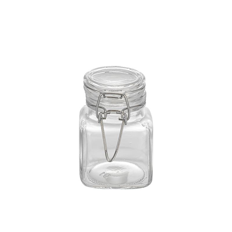 50/100Ml Glass Bottle Sealed Jar For Kitchen Food Pickle Fruit Canned Transparent Big Mouth Jam Bottle Storage Jar Household