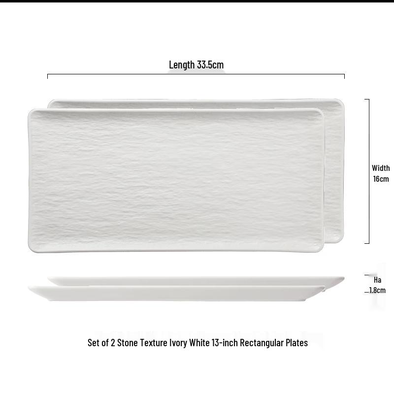 Nordic Rectangular Ceramic Sushi & Dessert Platter