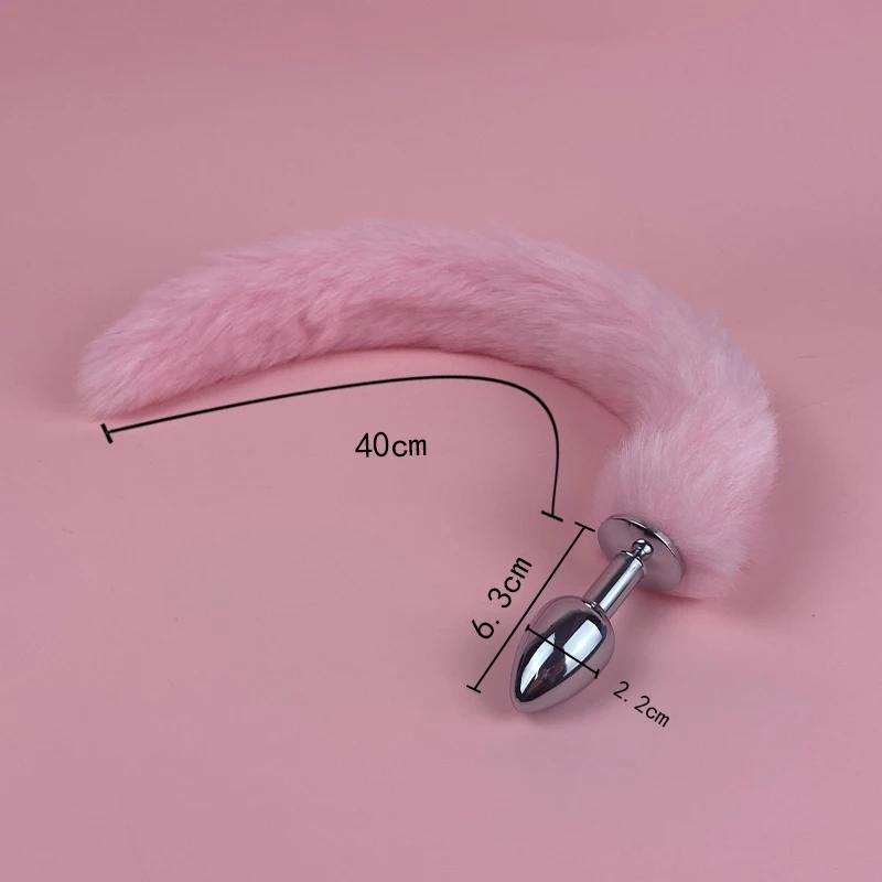 1.8/2.2CM Sexy Fox Anal Plug Mini Tail Anal Toys for Beginner Stainles Steel Cosplay Sex Toys for Couple Men Woman Adult Product