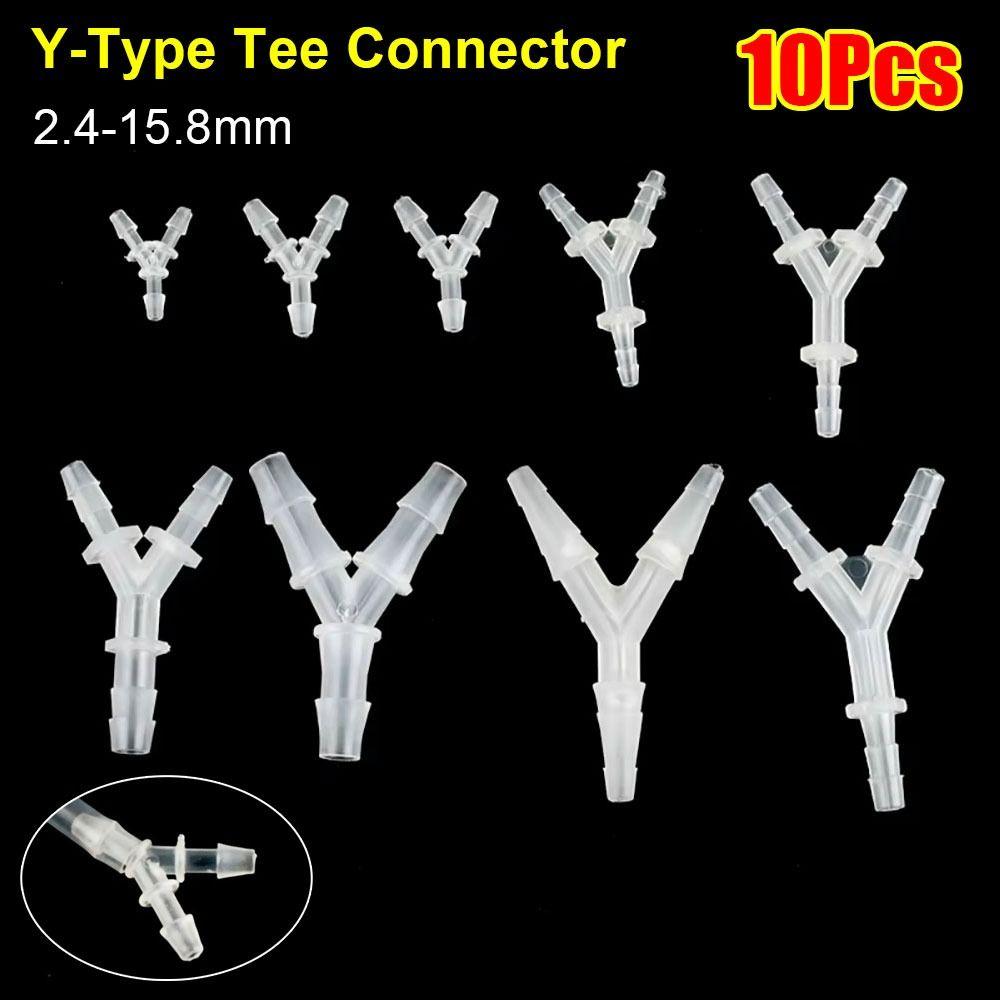 10Pcs Plastic 3 Way Connector PP PE Hose Fittings for Aquarium Fish Tank Fittings