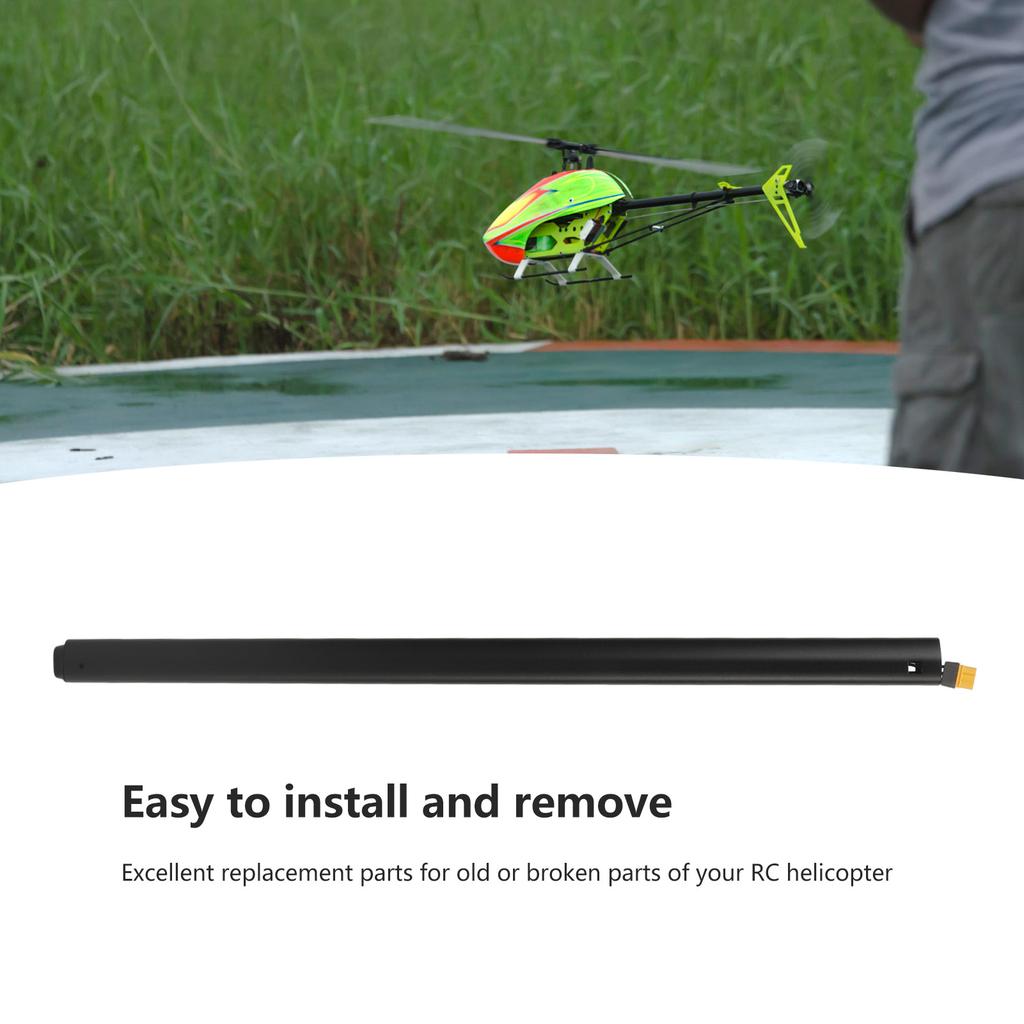 RC Helicopter Tailpipe Aluminum Alloy High Hardness RC Aircraft Tail Pipe Reinforcement Part for Flywing FW450 V3 Remote Control Helicopter