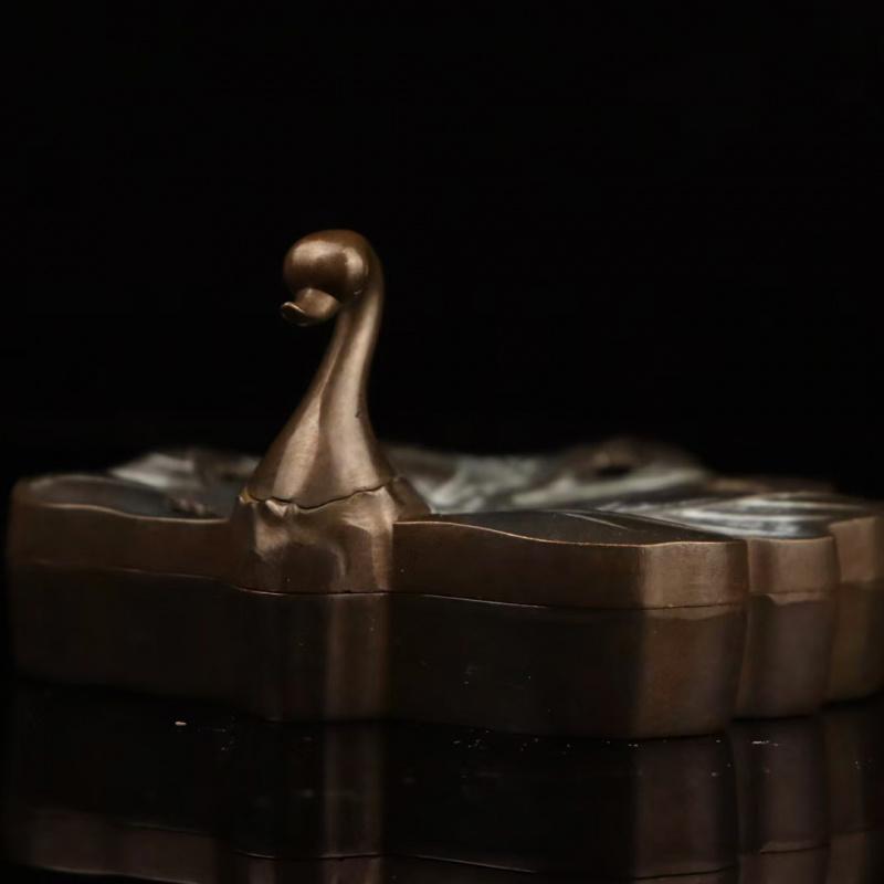 Antique Style Animal Zen Peacock Display Burner Creative Ornament Home Indoor Tea Ceremony Copper Incense