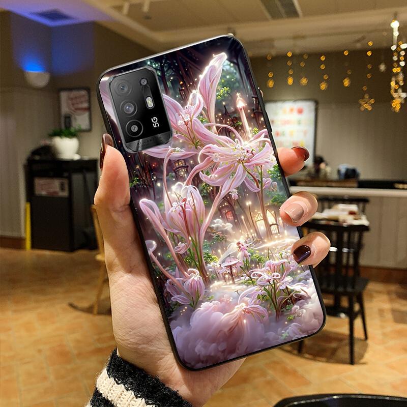 Natura kwiat piwonia róża etui na telefon do OPPO Reno 10x zoom 9 8 Pro 7 Pro 6 6Pro 5 4 Pro 3 Pro 2 2Z 7lite 8lite Reno 5 Z