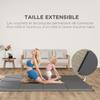 Foldable Gymnastics Mat for Yoga, 240 x 120 x 5 cm, Grey