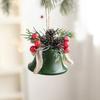 Wrought Iron Christmas Bell Light Wall Hanging Door Hanging Red Fruit Christmas Tree Hanging Decoration Ornaments