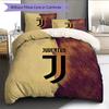 Juventus F.C Muster Bettwäsche Bettdecken-Set Heimdekoration Geschenk (1 Bettbezug + 2 Kissenbezüge (ohne Füllung)).xwn