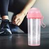 600ML Dual Drink Cup With Tubes Large Capacity Cup Portable Bottle Sport Tumbler  Outdoor Sports