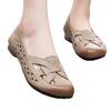 Zapatos de cuero suave para personas sandalias de suela blanda de tendón de res zapatos Doudou de malla hueca zapatos de verano sencillos