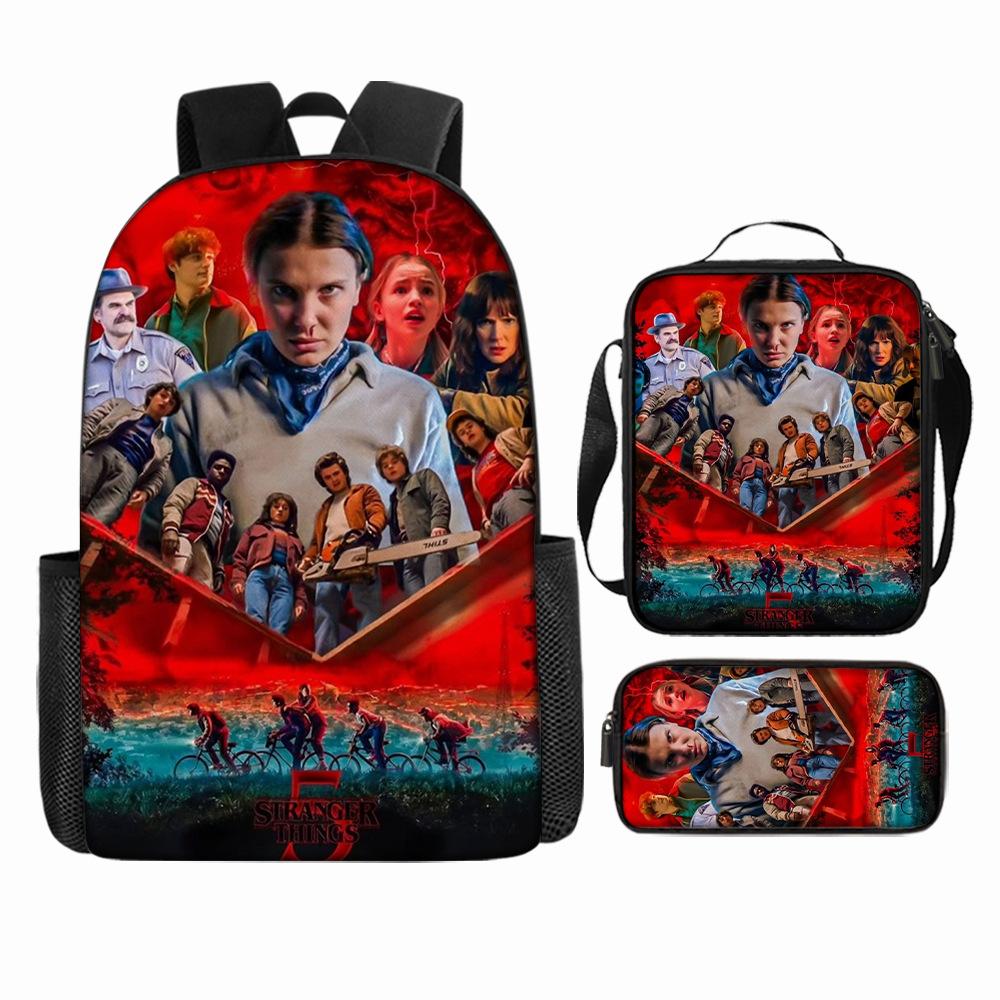Stranger Things5 Rucsac pentru copii+geantă de umăr+etui pentru creioane KTB
