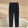 Women's Plus Size Warm Velvet Cotton Pants for Middle-aged & Elderly - Autumn & Winter Wear