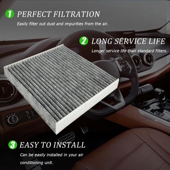 Car Cabin Air Filter, Activated Carbon Automotive Fresh Breeze Air Conditioner F